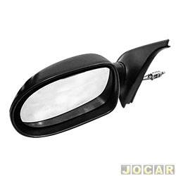 Retrovisor externo - SPJ - <b>Fiat Palio Hatch Fire 1.0 8V Flex 2P de 2014 at 2016</b> - Palio economy 2011 at 2014 - Palio fire 2014 at 2016 - com controle manual - 2 portas - lado do motorista - cada (unidade) - EB797
