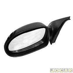 Retrovisor externo - SPJ - <b>Fiat Palio Hatch Fire 1.0 8V Flex 2P de 2014 at 2016</b> - Palio economy 2011 at 2014 - Palio fire 2014 at 2016 - sem controle manual - 2 portas - lado do motorista - cada (unidade) - EB799