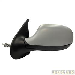 Retrovisor externo - SPJ - <b>Fiat Palio Hatch Fire 1.0 8V Flex 2P de 2014 at 2016</b> - Palio economy 2011 at 2014 - Palio fire 2014 at 2016 - com controle manual - 2 portas - para pintar - lado do motorista - cada (unidade) - EB-821