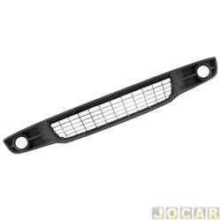 Grade inferior central do para-choque - <b>Fiat Siena Essence 1.6 16V Flex de 2010 at 2012</b> - Siena 2008 at 2011/Palio atractive 2010 at 2012 - com furo para farol de milha e encaixe para friso - cinza - dianteiro - cada (unidade)