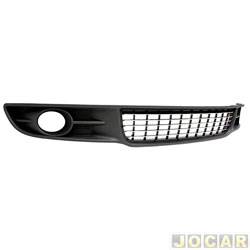 Grade inferior central do para-choque - alternativo - <b>Fiat Siena Essence 1.6 16V Flex de 2010 at 2012</b> - Siena 2008 at 2011 - Palio atractive 2010 at 2012 - cromado - com furo - preto - dianteiro - cada (unidade)