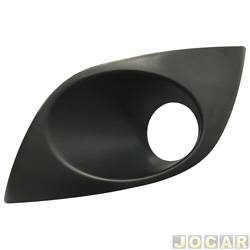 Grade (moldura) lateral do para-choque - alternativo - <b>Fiat Palio Hatch Sporting 1.6 16V Dualogic Flex 4P de 2011 at 2013</b> - Palio 2012 at 2017 - com furo para milha - texturizado - preta - lado do motorista - cada (unidade)