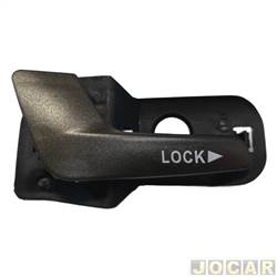 Maaneta interna da porta - <b>Fiat Palio Weekend Adventure Locker 1.8 16V Dualogic Flex de 2010 at 2012</b> - Palio/Weekend/Siena 2008 at 2011 - 4 portas - cinza - traseiro - lado do motorista - cada (unidade)