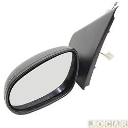 Retrovisor externo - Metagal - <b>Fiat Palio Hatch Essence 1.6 16V Dualogic Flex 4P de 2011 at 2013</b> - Grand Siena/Palio 2012 at 2021 - com controle - com sensor - lado do motorista - cada (unidade) - RTUE53CR