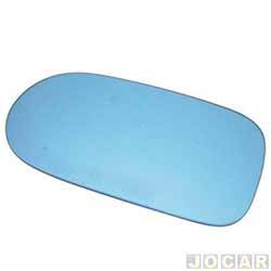 Lente do retrovisor sem base - Flabeg (Refil) - Fiat Palio Hatch Attractive 1.4 8V Flex 4P de 2011 at 2017 - Palio 2011 em diante - lente convexo - azul - lado do motorista - cada (unidade) - 1833