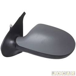 Retrovisor externo - SPJ - <b>Fiat Palio Hatch Fire 1.0 8V Flex 2P de 2014 at 2016</b> - Palio economy 2011 at 2014 - Palio fire 2014 at 2016 - 4 portas - eltrico com desembaador - para pintar - lado do motorista - cada (unidade) - EB-832