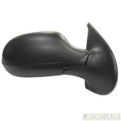 Retrovisor externo - alternativo - Retrovex - <b>Fiat Palio Hatch Fire 1.0 8V Flex 2P de 2014 at 2016</b> - Palio economy 2011 at 2014 - Palio fire 2014 at 2016 - sem controle - 2 portas - preto - lado do passageiro - cada (unidade) - 422166