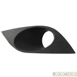 Grade (moldura) lateral do para-choque - alternativo - <b>Fiat Palio Hatch Sporting 1.6 16V Flex 4P de 2011 at 2017</b> - Palio 2012 at 2017 - com furo para milha - para pintar - dianteiro - lado do motorista - cada (unidade)