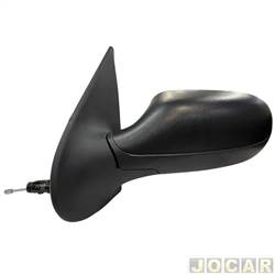 Retrovisor externo - importado - <b>Fiat Palio Hatch HLX 1.8 8V Flex 4P de 2004 at 2007</b> - Palio/Siena 2004 at 2007 - Palio fire economy 2009 at 2010 - 4 portas - com controle manual - preto - lado do motorista - cada (unidade) - 21331