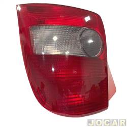 Lanterna traseira principal - alternativo - HT Lanternas - <b>Fiat Palio Hatch EX 1.0 mpi 2P de 1998 at 2000</b> - Palio 1996 at 2000 - Carcaa vermelha - fum - lado do motorista - cada (unidade) - 69643