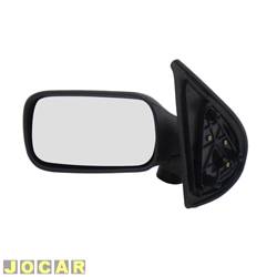 Retrovisor externo - alternativo - Cofran - <b>Fiat Palio Hatch EDX 1.0 mpi 4P de 1996 at 1999</b> - Palio 1996 at 2000 - 4 portas - sem controle - preto - lado do motorista - cada (unidade) - 1263.0