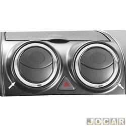 Aplique entrada de ar - <b>Fiat Palio Hatch Sporting 1.6 16V Dualogic Flex 4P de 2011 at 2013</b> - Palio 2012 em diante - autoadesivo - cromado - jogo