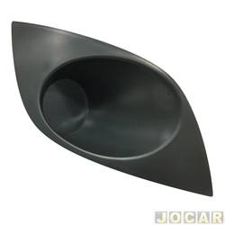 Grade (moldura) lateral do para-choque - alternativo - <b>Fiat Palio Hatch Fire Way 1.0 8V Flex 4P de 2014 at 2017</b> - Palio 2012 at 2017 - sem furo para farol de milha - cinza - lado do passageiro - cada (unidade)
