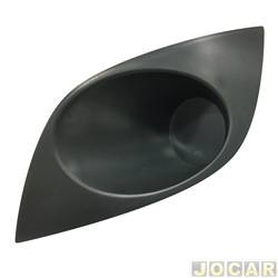 Grade (moldura) lateral do para-choque - alternativo - <b>Fiat Palio Hatch Fire Way 1.0 8V Flex 4P de 2014 at 2017</b> - Palio 2012 at 2017 - sem furo para farol de milha - cinza - lado do motorista - cada (unidade)
