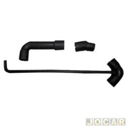 Mangueira do respiro do leo - Jahu - <b>Fiat Strada Cabine Simples Working 1.5 mpi gasolina 2P de 1998 at 1999</b> - Palio/Weekend/Siena/Strada/Fiorino 1.5 1997 at 1999 - curto 3 peas - jogo - 21314-4