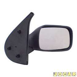 Retrovisor externo - alternativo - Cofran - <b>Fiat Palio Hatch EX 1.0 mpi 2P de 1998 at 2000</b> - Palio 1996 at 2000 - 2 portas - sem controle - preto - lado do passageiro - cada (unidade) - 1266.1