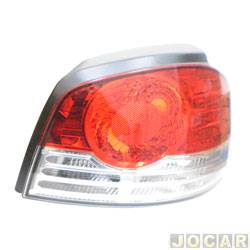 Lanterna traseira principal - importado - <b>Fiat Palio Hatch 1.8R Flex 2P de 2007 at 2010</b> - Palio ELX/1.8R 2009 at 2011 - vermelho e branco - lado do passageiro - cada (unidade) - 422936