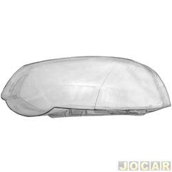Lente do farol principal - importado - <b>Fiat Siena Essence Dualogic 1.6 16V Flex de 2010 at 2012</b> - Palio/Siena 2009 em diante - lado do motorista - cada (unidade) - 16827