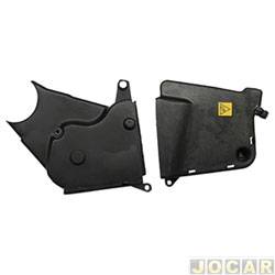 Capa da correia - 2M Plastic - <b>Fiat Palio Hatch EX 1.3 mpi 8V Fire 2P de 2002 at 2003</b> - Palio/Siena fire 1.3/1.4 8V 2001 at 2009 - 2 peas - jogo - 0106007