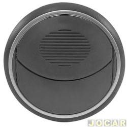Entrada de ar do painel - alternativo - <b>Fiat Dobl Essence 1.8 16V Flex de 2011 at 2021</b> - Palio 2012 em diante-Dobl 2012 em Diante - com aro prata - cinza claro - cada (unidade)