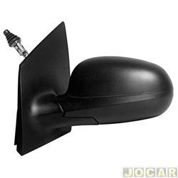 Retrovisor externo - importado - <b>Fiat Palio Hatch Essence 1.6 16V Flex 4P de 2011 at 2017</b> - Grand Siena 2012 at 2021 - com controle - para pintar - lado do motorista - cada (unidade) - 24119
