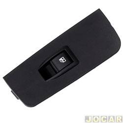 Interruptor do vidro - Kostal - <b>Fiat Palio Hatch ELX 1.4 8V Flex 4P de 2005 at 2007</b> - Palio 2004 em diante - simples - com moldura - LED amarelo - cada (unidade) - 10517146
