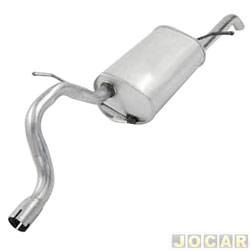 Silencioso do escapamento - Scapex - <b>Fiat Siena ELX 1.6 mpi de 1998 at 2000</b> - Siena 1997 at 2016 - cada (unidade) - 21532