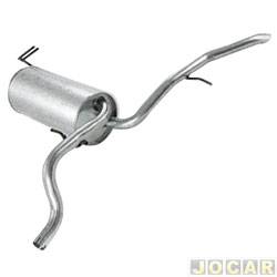 Silencioso do escapamento - Scapex - <b>Fiat Siena ELX 1.6 mpi de 1998 at 2000</b> - Siena 1.0/1.3/1.4/1.6 8V - Siena 1.0/1.3/1.6 16V - cada (unidade) - 21502