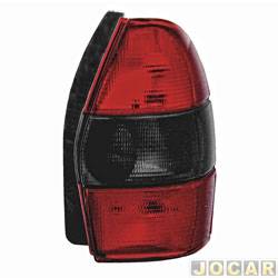 Lanterna traseira principal - alternativo - JCV Lanternas - <b>Fiat Palio Weekend EX 1.5 mpi de 1998 at 1999</b> - Palio weekend 1996 at 2000 - pisca fum - bicolor - lado do passageiro - cada (unidade) - 252432