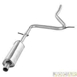 Escapamento abafador intermediario - Scapex - <b>Fiat Palio Hatch EL 1.5 mpi 4P de 1996 at 1999</b> - Palio 1.0/1.3/1.6 16V e 1.3/1.5/1.6 8V at 2003 - dimetro 48 mm - cada (unidade) - 20115