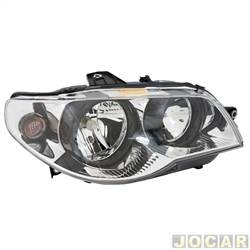 Farol principal - Magneti Marelli - Palio 2004 at 2017 - no inclui Novo Palio - cromado - canho preto - H1/H7 - lado do passageiro - cada (unidade) - IMM0321217