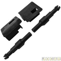 Grampo suporte do tampo do porta-malas - <b>Fiat Palio Hatch ELX 1.5 mpi 4P de 1999 at 2000</b> - Palio 1996 at 2003 - pino + base - par