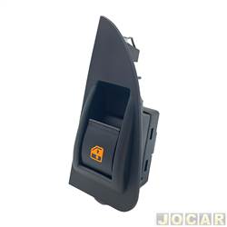 Interruptor do vidro - alternativo - <b>Fiat Palio Weekend Adventure Locker 1.8 8V Dualogic Flex de 2009 at 2010</b> - Palio/Siena 2008 at 2020 - simples - LED laranja - 4 terminais - lado do passageiro - cada (unidade)
