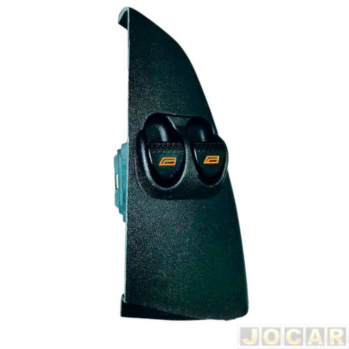 Interruptor do vidro - Fiat Palio Hatch ELX 1.0 mpi 16V Fire 4P de 2000 até 2003 - Palio/Siena/Strada 2001 até 2003 - duplo - com moldura larga - cada (unidade) Interruptor do vidro - Fiat Palio Hatch ELX 1.0 mpi 16V Fire 4P de 2000 até 2003 - Palio/Siena/Strada 2001 até 2003 - duplo - com moldura larga - cada (unidade)