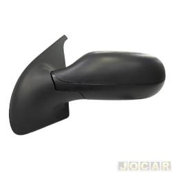 Retrovisor externo - SPJ - <b>Fiat Palio Hatch 1.8R Flex 2P de 2007 at 2010</b> - Palio 2008 at 2011 2 portas - sem controle - preto - lado do motorista - cada (unidade) - EB533