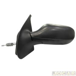 Retrovisor externo - SPJ - <b>Fiat Palio Hatch 1.8R Flex 2P de 2007 at 2010</b> - Palio 2008 at 2011 2 portas - com controle manual - preto - lado do motorista - cada (unidade) - EB535