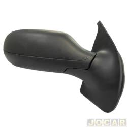 Retrovisor externo - SPJ - <b>Fiat Palio Hatch 1.8R Flex 2P de 2007 at 2010</b> - Palio 2008 at 2011 2 portas - eltrico - preto - lado do passageiro - cada (unidade) - EB536