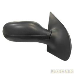 Retrovisor externo - SPJ - <b>Fiat Palio Hatch ELX 1.8 8V Dualogic Flex 4P de 2009 at 2010</b> - Palio/Weekend 2008 at 2011 - Siena 2008 at 2012 - 2008 em diante - 4 portas - sem controle - preto - lado do passageiro - cada (unidade) - EB538