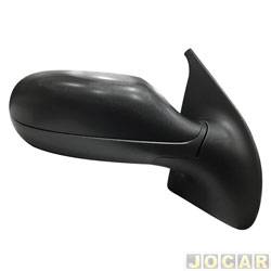 Retrovisor externo - Metagal - <b>Fiat Palio Hatch ELX 1.0 8V Flex 2P de 2007 at 2011</b> - Palio 2008 at 2011 2 portas - sem controle - preto - lado do passageiro - cada (unidade) - RTRE98FX