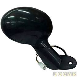 Retrovisor externo - importado - Chery QQ 2011 at 2015 - eltrico 3 fios - para pintar - lado do passageiro - cada (unidade) - 27112