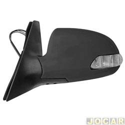 Retrovisor externo - importado - JAC J6 2011 at 2015 - eltrico - com pisca e aquecedor - preto - lado do motorista - cada (unidade) - 27927