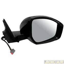 Retrovisor externo - importado - <b>Land Rover Range Rover Evoque Dynamic Tech Pack 2.0 TB Si4 gasolina 2P - importado de 2014 at 2015</b> - Evoque 2014 at 2018 - eltrico retrtil com luz de cortesia e tilt down - lado do passageiro - cada (unidade) - 27728