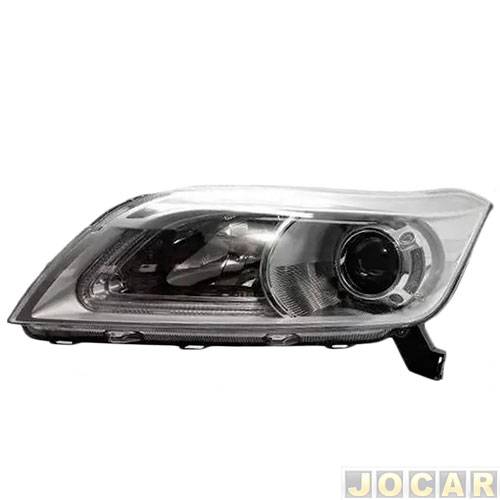 Farol principal - importado - Lifan X60 2013 até 2016 - com led e projetor - lado do motorista - cada (unidade) - 28583