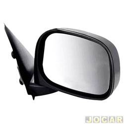 Retrovisor externo - importado - Dodge Ram 2002 at 2008 - manual - texturizado - preto - lado do passageiro - cada (unidade) - 29254.