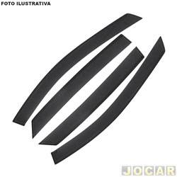 Calha de chuva - TG Poli - Chery Tiggo 2/3X - 2018 at 2022 em diante 4 portas - inteiria - slim - acrlica - autoadesiva - jogo - 34.003
