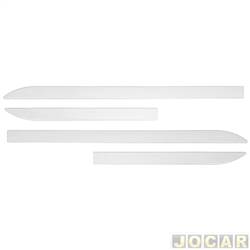 Friso lateral - <b>Caoa Chery Tiggo 8 Max Drive 1.6 16V TGDI de 2020 at 2023</b> - Tiggo 8 - branco perolizado - perfil faco - autoadesivo - jogo