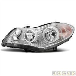 Farol principal - importado - <b>Chery Celer Hatch Look 1.5 16V  Flex 4p  de 2014 at 2015</b> - Celer 2012 at 2015 - lado do motorista - cada (unidade) - 32967