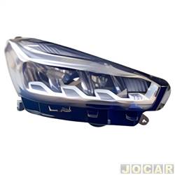 Farol principal - importado - <b>Caoa Chery Tiggo 8 Founders Edition 1.6 16V TGDI de 2022 at 2023</b> - Tiggo 8 2021 em diante - eltrico com LED - lado do passageiro - cada (unidade) - 34052