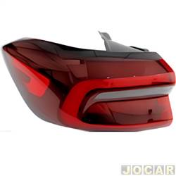 Lanterna traseira principal - importado - <b>Caoa Chery Tiggo 8 Founders Edition 1.6 16V TGDI de 2022 at 2023</b> - Tiggo 8 2021 em diante - Pro 7 2022 em diante - canto - com LED - lado do motorista - cada (unidade) - 34053