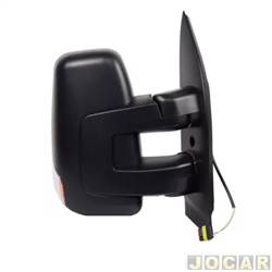 Retrovisor externo - importado - Iveco Daily 2020 em diante - eltrico - brao curto com pisca base reta - preto - lado do passageiro - cada (unidade) - 34636
